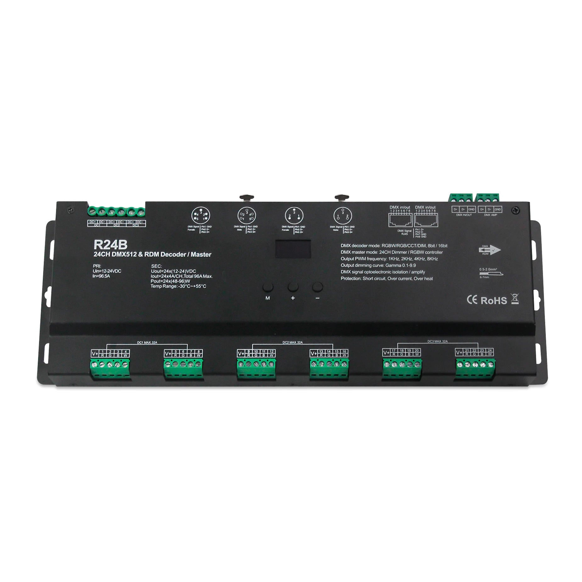 New Arrival Bar KTV 24 Channels Constant Voltage DMX RDM Decoder DMX512 Controller for Stage Light