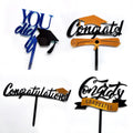 Congrats Cake Topper Happy Graduation Acrylic Cake Toppers for Graduate College Celebration Party Decorations
