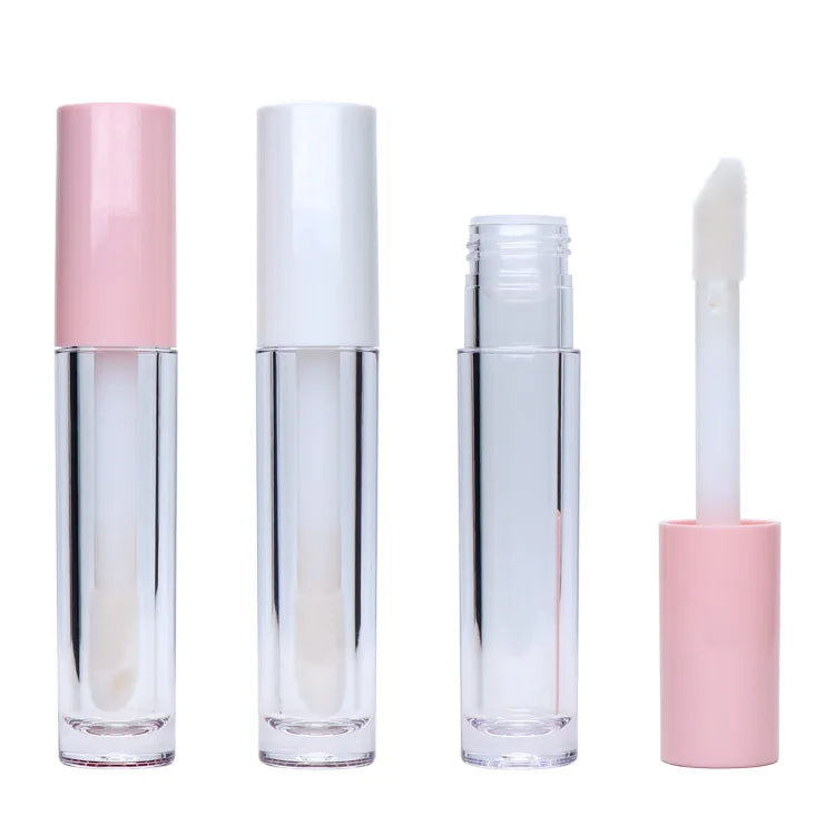 Big Applicator Brush Lip Gloss Bulk Cylinder New 2021 Unique Shiny Empty  Clear Crystal 5.8ml Pink Lip Gloss Tubes With Wands