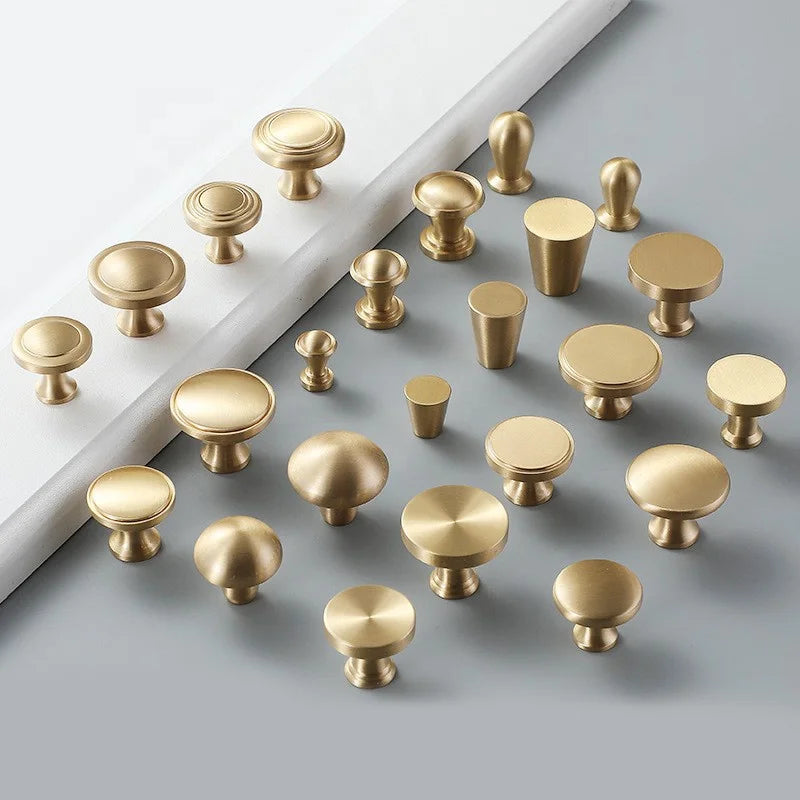 Hot Sale Furniture Drawer Kitchen Cabinet Solid Brass Knobs Pull Handle