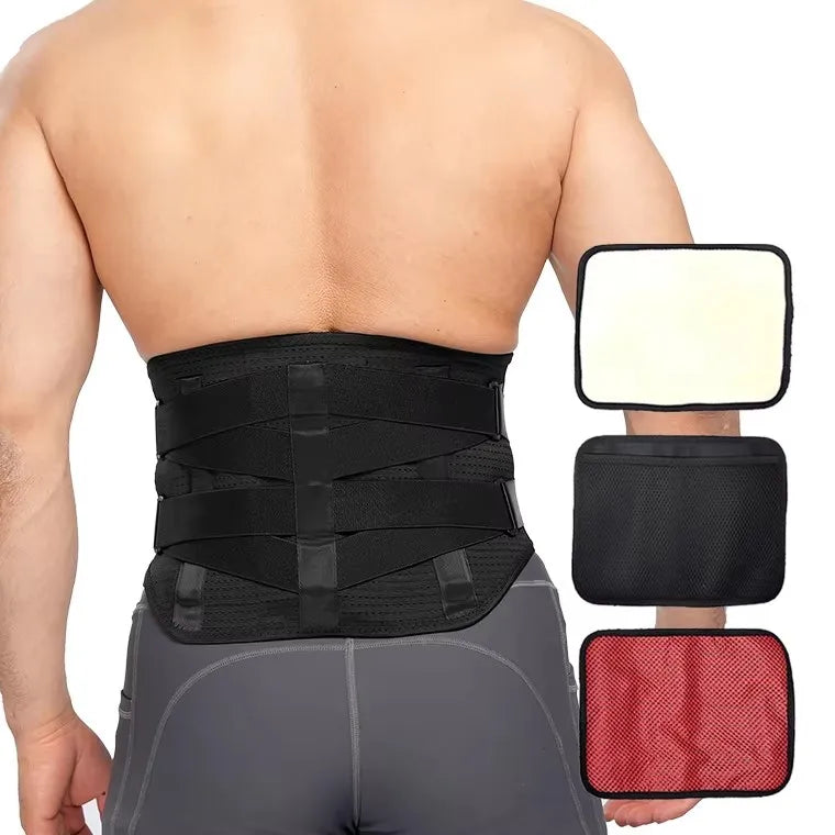 Waist Support Belt Back Pain Sciatica Scoliosis Herniated Disc Lower Back Brace with Removable Lumbar Pad
