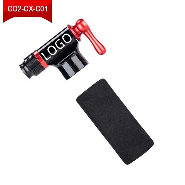 Portable 16G CO2 Tank Mini Bike Pump with Tire Inflator Aluminum Alloy >160PSI Pressure Schrader/Presta Valve Frame-Mounted