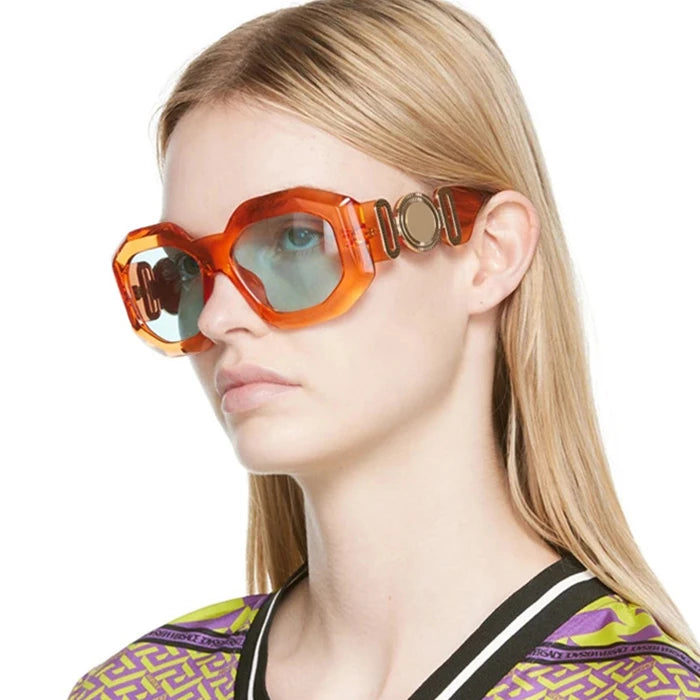 Large Frame Sunglasses Unique Design Jelly Color Polygonal Unisex Sun Glasses With Logo Branding Sunglasses for Men Women