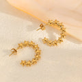 Elegant Retro Light Luxury Fashion Stud Design Sense Temperament Miscellaneous Exquisite Star Earrings Stainless Steel Jewelry