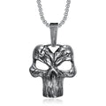 OEM ODM Biker Jewelry Retro Punishment Skull Stainless Steel Biker Pendant Necklace Fashion Jewelry