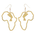 Brass Alloy Long Cleopatra Egyptian African Queen Dangle Drop Earrings Women