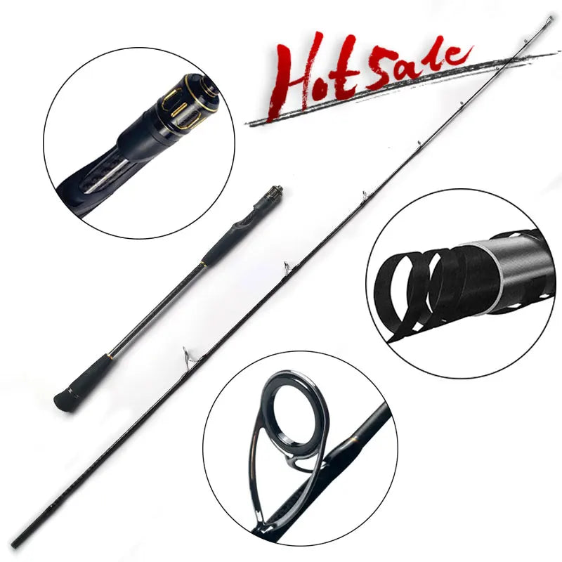 High Carbon Pesca Spinning Saltwater Slow Pitch Jigging Fishing Rod