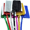 15mm 2-row of Grid Sequins Knitted Nonelastic Webbing Lace Garment Accessories Upholstery Black Blue Red Beaded Lace Trims