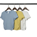 Summer Hot Short Slim T-shirt Side Waist Fold Elastic Design T-shirt Casual Custom Logo Women's T-shirt