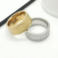 New Retro Style Men's Stainless Steel Fish Scale Ring Jewelry Fashion Personality Niche Design High-end Ring