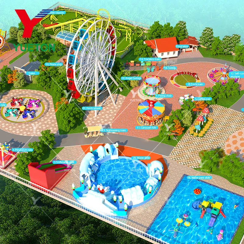 Government Tender Project CE Certified Factory Price Carnival Game Amusement Park Rides Funfair Attraction With Free 3D Design
