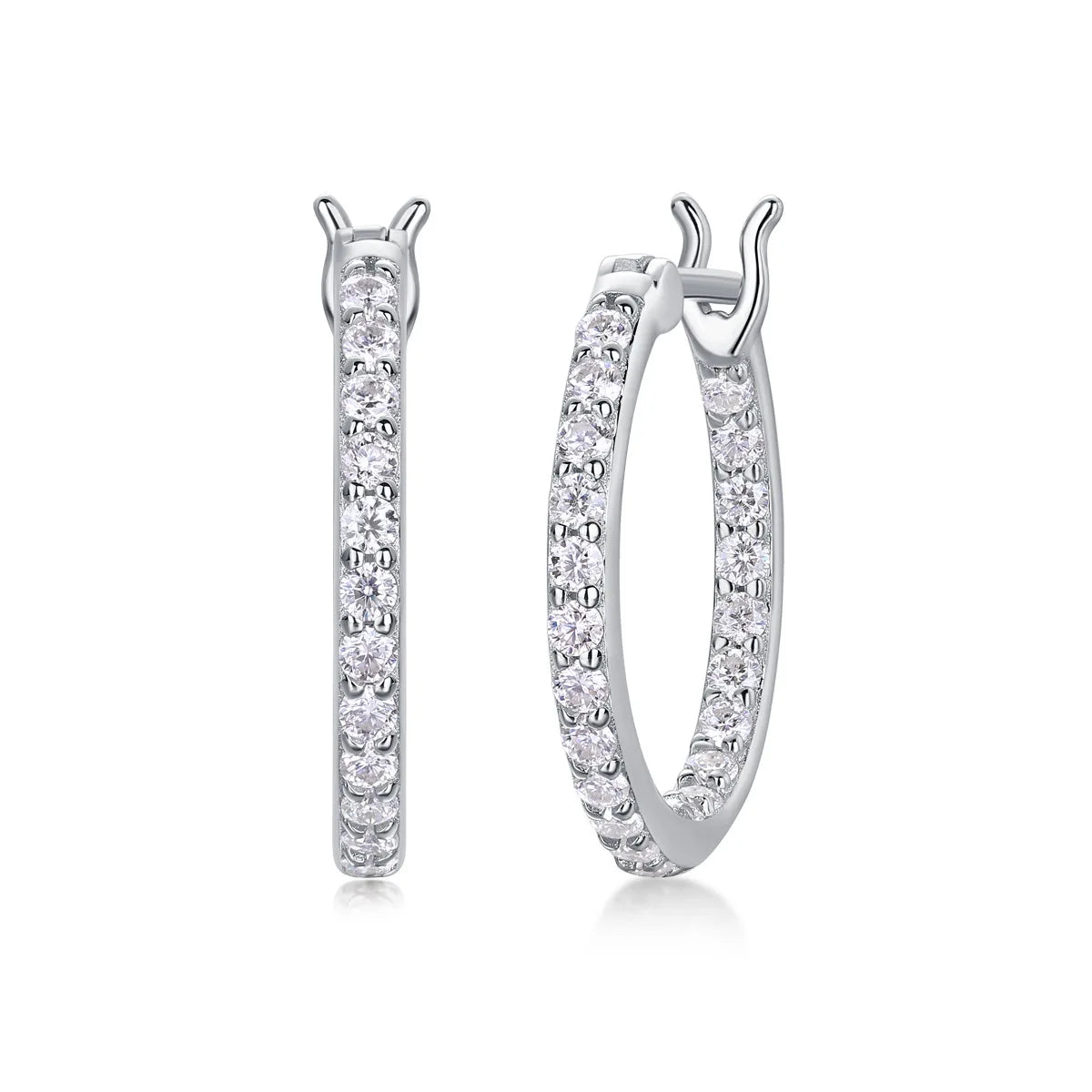 Wholesale 19mm Moissanite Earrings 925 Sterling Silver  Women Moissanite Jewelry Moissanite huggies Earrings