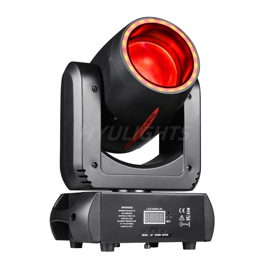 Mini 180W Beam Moving Head LED Stage Lights 8 Colors 3D Spot Halo Effect 8 Gobos 18 Rotating Prisms DJ Wash DMX512 RGBW Emission