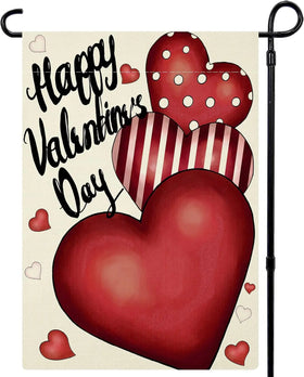 Valentine's Day Garden Flag Double Sided Love Seasonal Valentine's Day Flag Courtyard Outdoor Decoration Flag