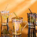 16OZ 450ml Wholesale Iced Coffee Water Drinking Glass Cup Tumbler with Straw and Lid with Handle