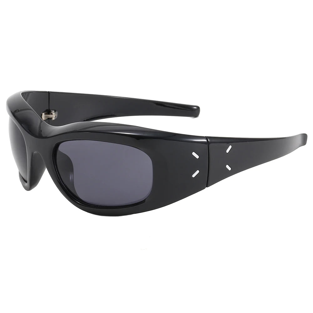 Superhot Eyewear 32661 Fashion 2023 Y2K Futuristic Wrap Around Rectangle Outdoor Sports Sunglasses
