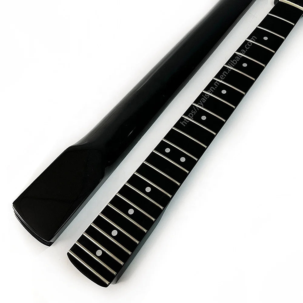 22 Frets Black Glossy Bolt on Neck Guitar Maple ST Electric Guitar Neck With Rosewood Fingerboard