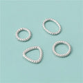 925 Sterling Silver Jump Rings Round Rings Oval Twist Wire Closed Ring for Jewelry Making
