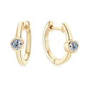 Wholesale Iced Out Grade D Moissanite Earrings 925 Sterling Silver 0.3ct+0.3ct Moissanite GRA Certified Hoop Earrings Women