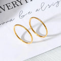 New Design Trendy Simple Jewelry Bling Simple Style 18k Gold Plated Diamond Titanium Stainless Steel Rotatable Ring Women
