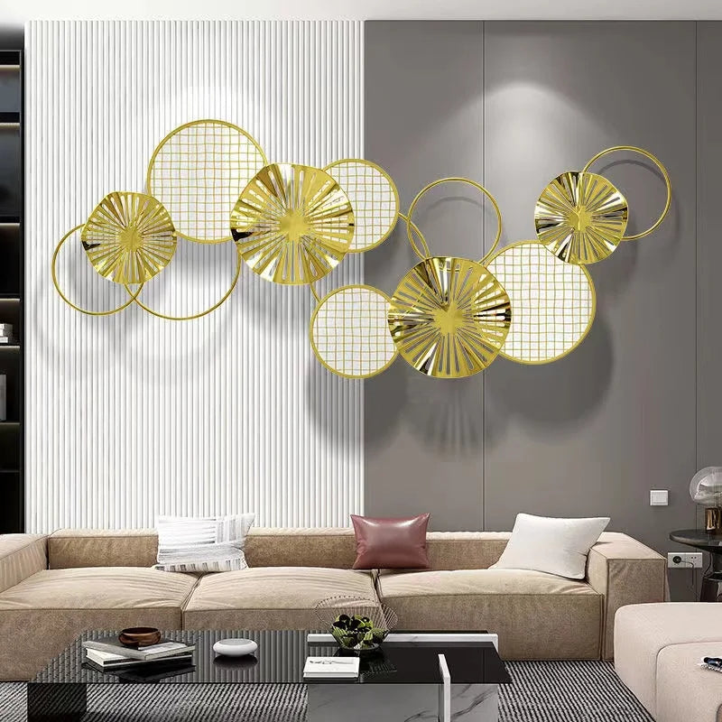120*50cm  Without Mirror Home Living Room Wall Decor Gold Household Decorative Wall Art Creative Metal Wall Decoration Spring