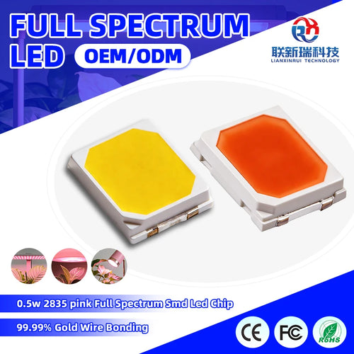 0.5w 1w 2835 Smd pink Full Spectrum Led Smd Chip for Plant Grow