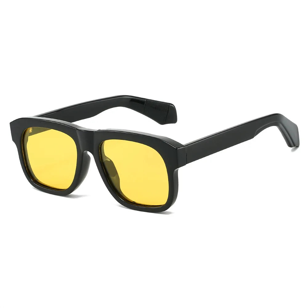 XY12601 Fashion Square PC Frame Cellulose Propionate Temple Sun Glasses Custom Logo TAC Polarized Sunglasses