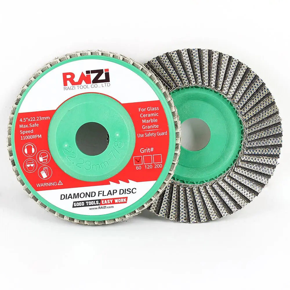Raizi 4'' 4.5'' 5'' Diamond Electroplated Flap Disc Diamond CBN  Grinding Wheel for Granite Concrete Glass Metal Tile Stone
