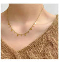 2023 New Fashion Ins Geometric Pendant 18k Gold Plating Chain Necklace