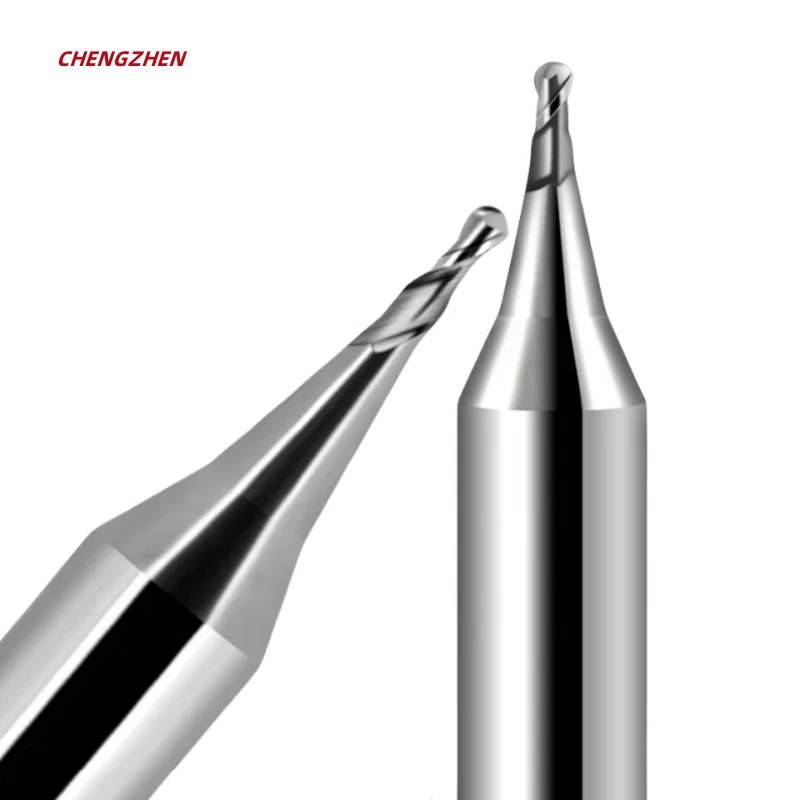 High Quality HRC55 2-Flute Micro Ball Head Carbide CNC Router Bits - Versatile Endmills for Copper/Plastic RoHS