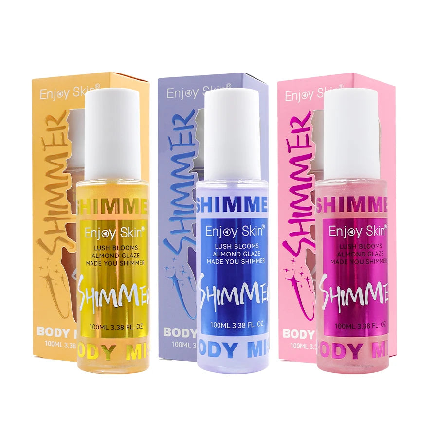 Wholesale Private Label Body Shimmer Mist Lightweight Shimmering Gel Texture Absorbs Quickly Non Sticky