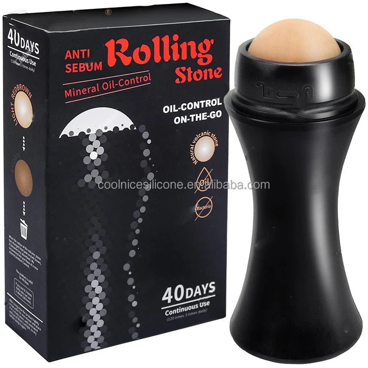 Hot Sale Protabel Makeup Tool Oil Absorb Roller for Face Oil Remover Mini Volcanic Roller Stone Face Oil Remover Roller