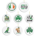 Putuo Decor Saint Patrick's Day Ceramic Hanging Wall Sign St. Patrick's Day Decoration Ceramic Pendant