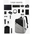 QXMOVING 15 Inch Waterproof Anti-Theft Computer Backpack Lady Fashionable Oxford Polyester Lining USB Business Sports Travel