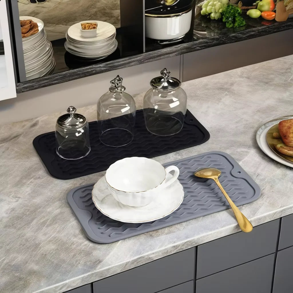 High Waterproof Heat Resistant Silicone Rectangle Table Mat Dining Pad Tableware Pot Liners Home Kitchen Gadget Accessories