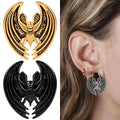 Evort 316L Stainless Steel Children's Wedding Bats Saddle Ear Expander Plugs Tunnels Waterproof Piercing Earrings Ear Gauges