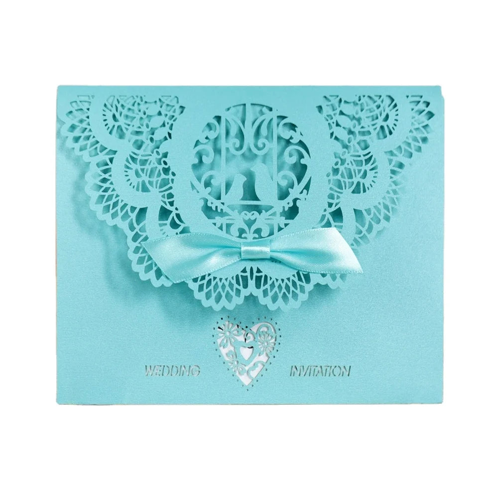 Laser Cut Love Bird Wedding Invitation Card and Customized Laser Cut Birthday Invitation Cards