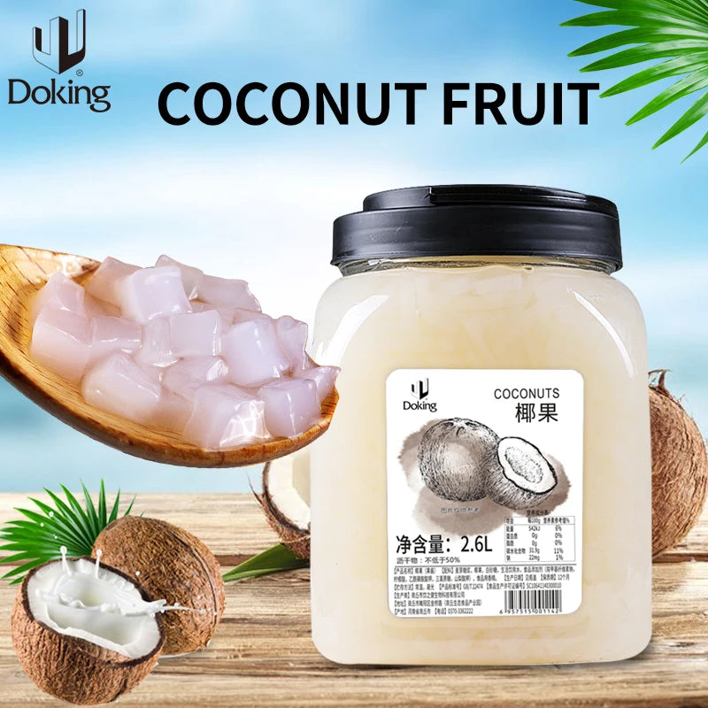 Coconut Jelly Hot Sell Diced Coconut Meat Jelly Raw Material for Bubble Tea Milk Tea Soft Drinks Milkshake Decoration
