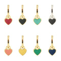 Milskye Perfect Pop Colors 925 Silver Plated 18K Gold Heart Huggie Hoop Enamel Earrings