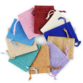 Eco-Friendly Jute Cloth Drawstring Jewelry Pouch Cheap Wholesale Small Natural Burlap Tote with Customized 1 Pc/opp for Gifts