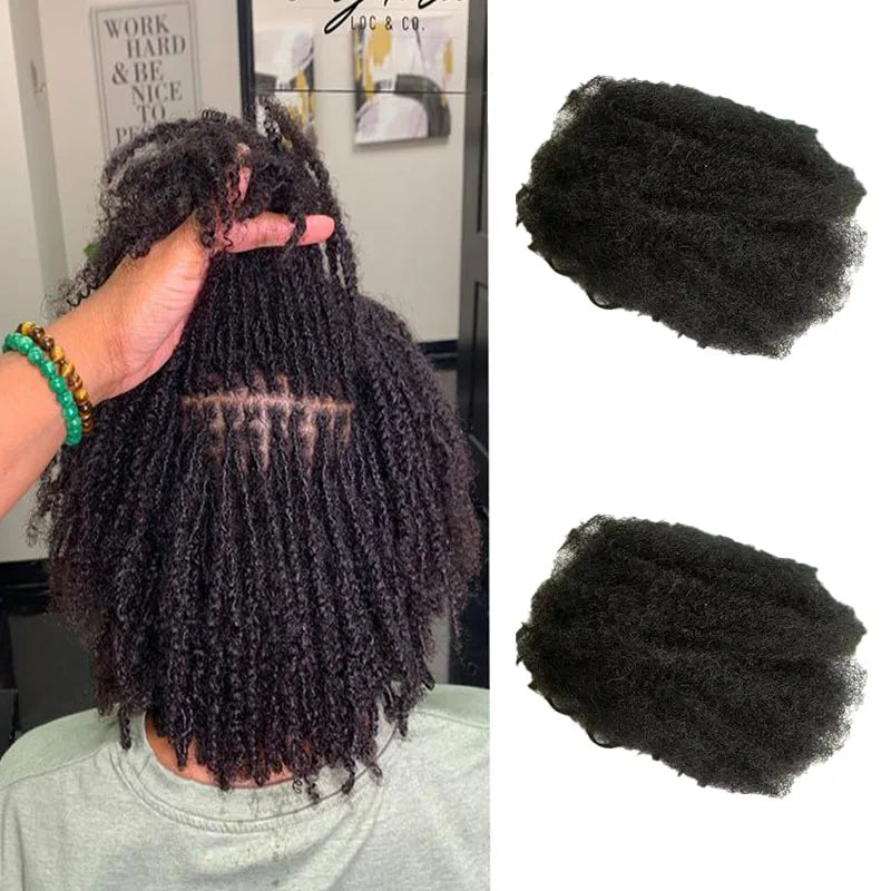 Hot sell 100% Natrual-A Grade Custom 50g  Brazilian Virgin Curly human hair Afro Kinky  Bulk hair