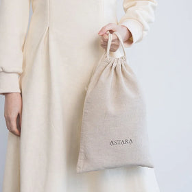 Printed Logo Reusable Natural Cotton Linen Eco Friendly Packaging Gift Pouch Drawstring Bag for Candle Scent Favors