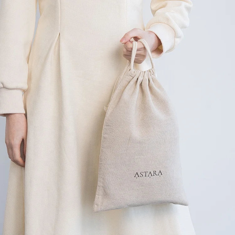 Printed Logo Reusable Natural Cotton Linen Eco Friendly Packaging Gift Pouch Drawstring Bag for Candle Scent Favors