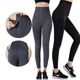 Custom Logo Women Slim Waist Trainer Leggings Gym Yoga Pants Fitness Workout High Waist Legging Underwear Tummy Control Leggings