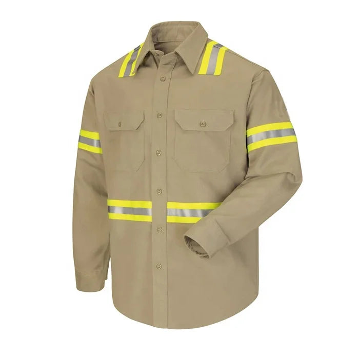 Aramid Work Fireproof Safety Reflective Welder Uniforms Cotton Material Anti-Static Waterproof Workwear with Dust-Proof Feature