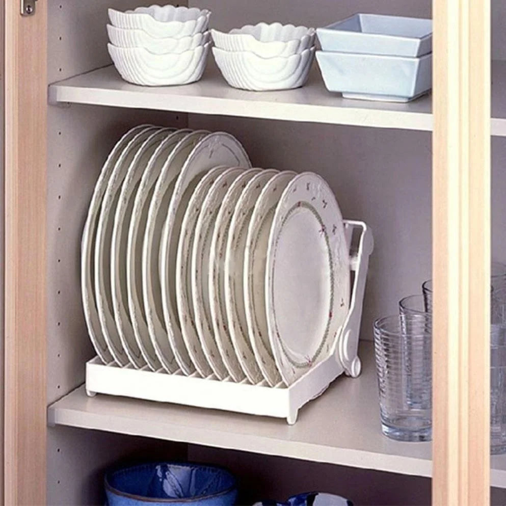 Dropship Multifunction 2020 New Creative Kitchen Foldable Dish Plate Drying Rack Organizer Drainer Plastic Storage Holder