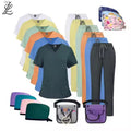 Wholesale Plus Size Custom Logo Comfortable Doctor Women Scrub Pet Hospital Set Jogging Medical Scrubs Two Piece Uniforms Set