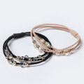 Super Cheap Elastic Hair Bands Bracelet with Bead Wholesale Hair Tie Bracelets for Girls
