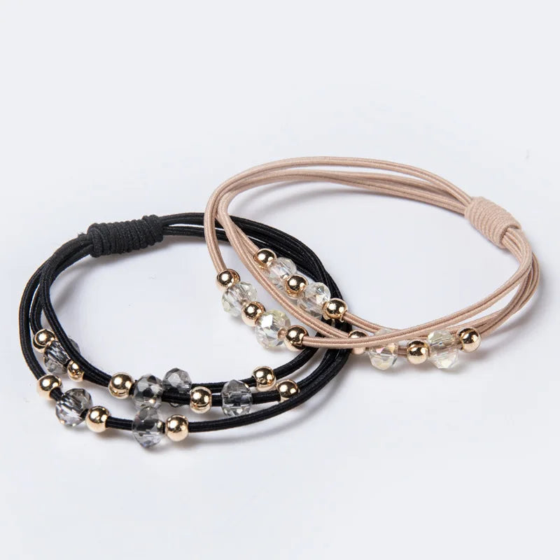 Super Cheap Elastic Hair Bands Bracelet with Bead Wholesale Hair Tie Bracelets for Girls