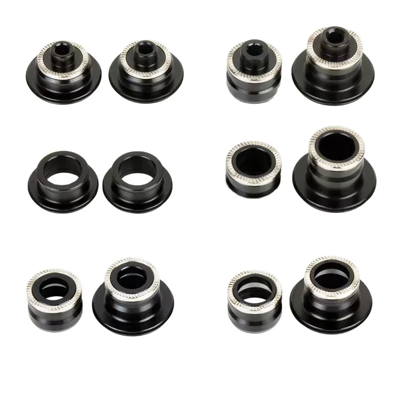 1 Pair MTB Bicycle QR THRU Front/Rear Hub Cap Converter for Koozer XM490 480 Mountain Bike Hub End Adapter QR or THRU Cap